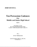 10 Percussion Cadences for Middle/Jr. High Book 1 (Single Copy)