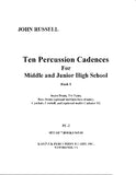 10 Percussion Cadences for Middle/Jr. High Book 1 (Digital Copy)