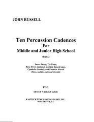 10 Percussion Cadences for Middle/Jr. High Book 2 (Single Copy)