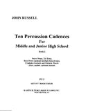 10 Percussion Cadences for Middle/Jr. High Book 2 (Digital Copy)