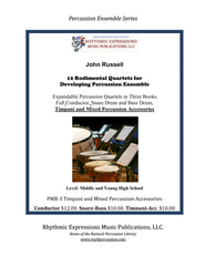 PMB-3 12 Rudimental Quarters for Developing Percussion Ensemble Timpani, Mixed Accessories (Digital Copy)